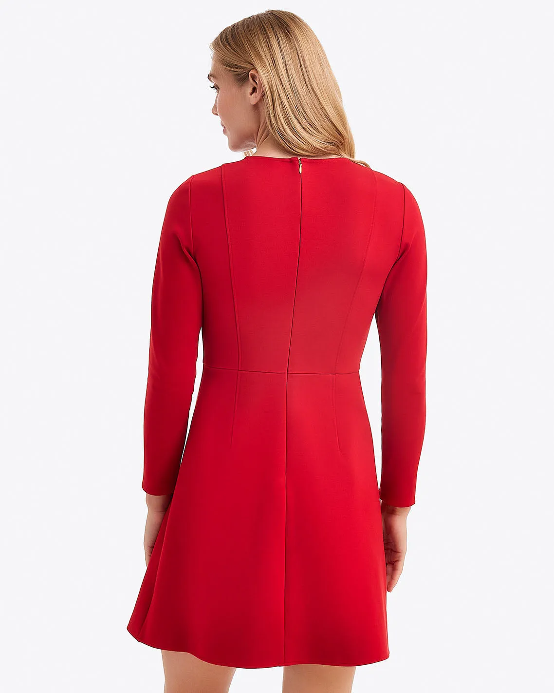 Long-Sleeve Sadie Shift Dress in Ponte