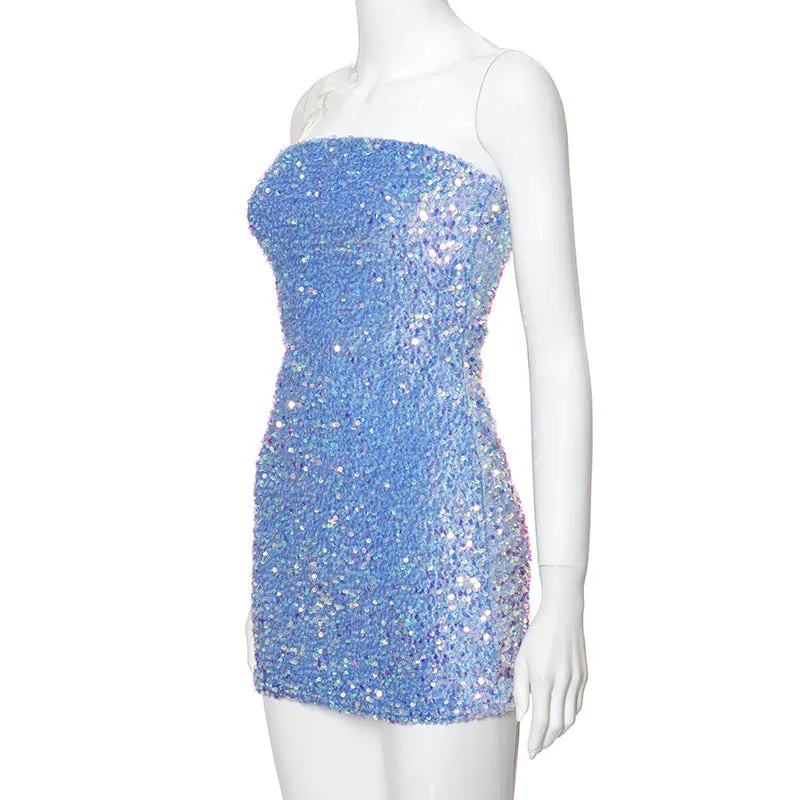 Luna Sequin Tube Mini Dress