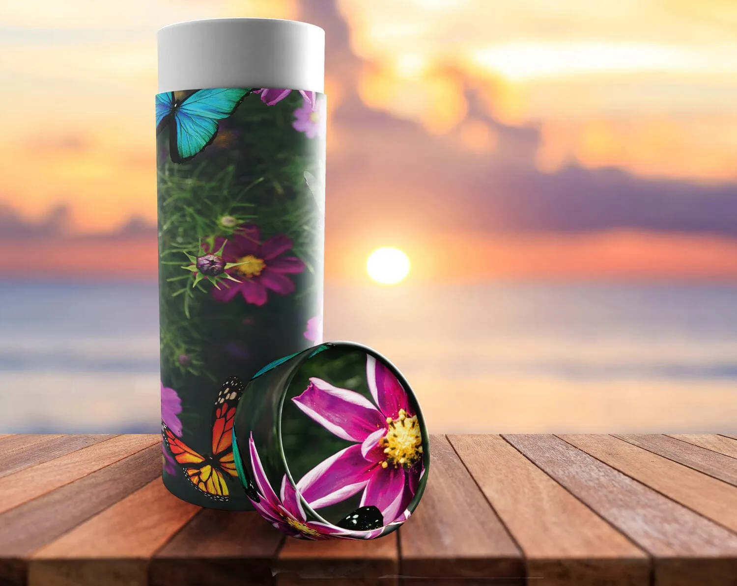 Magical Garden - Biodegradable & Eco Friendly Burial or Scattering Urn / Tube