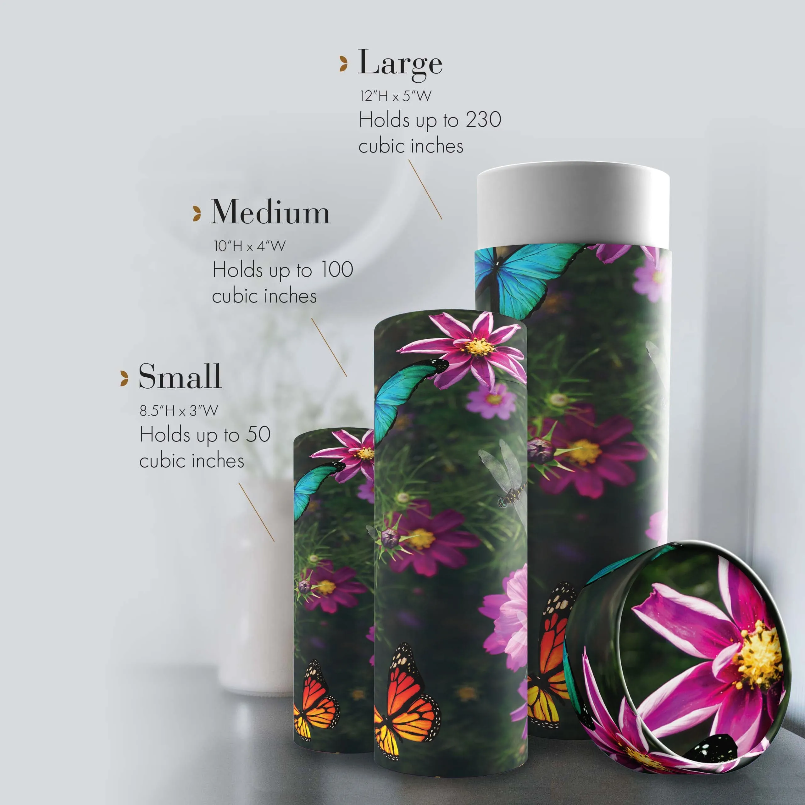 Magical Garden - Biodegradable & Eco Friendly Burial or Scattering Urn / Tube