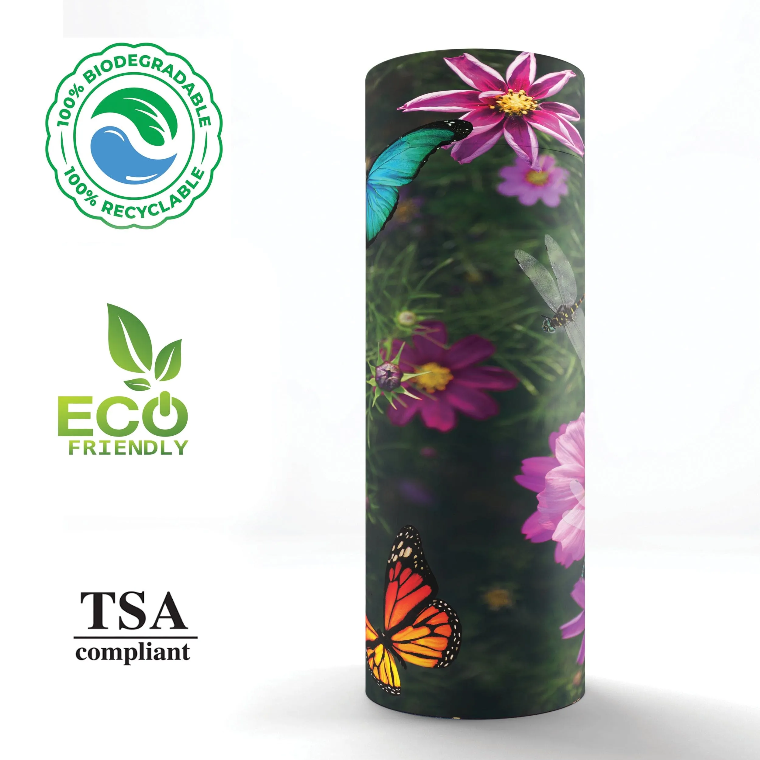 Magical Garden - Biodegradable & Eco Friendly Burial or Scattering Urn / Tube