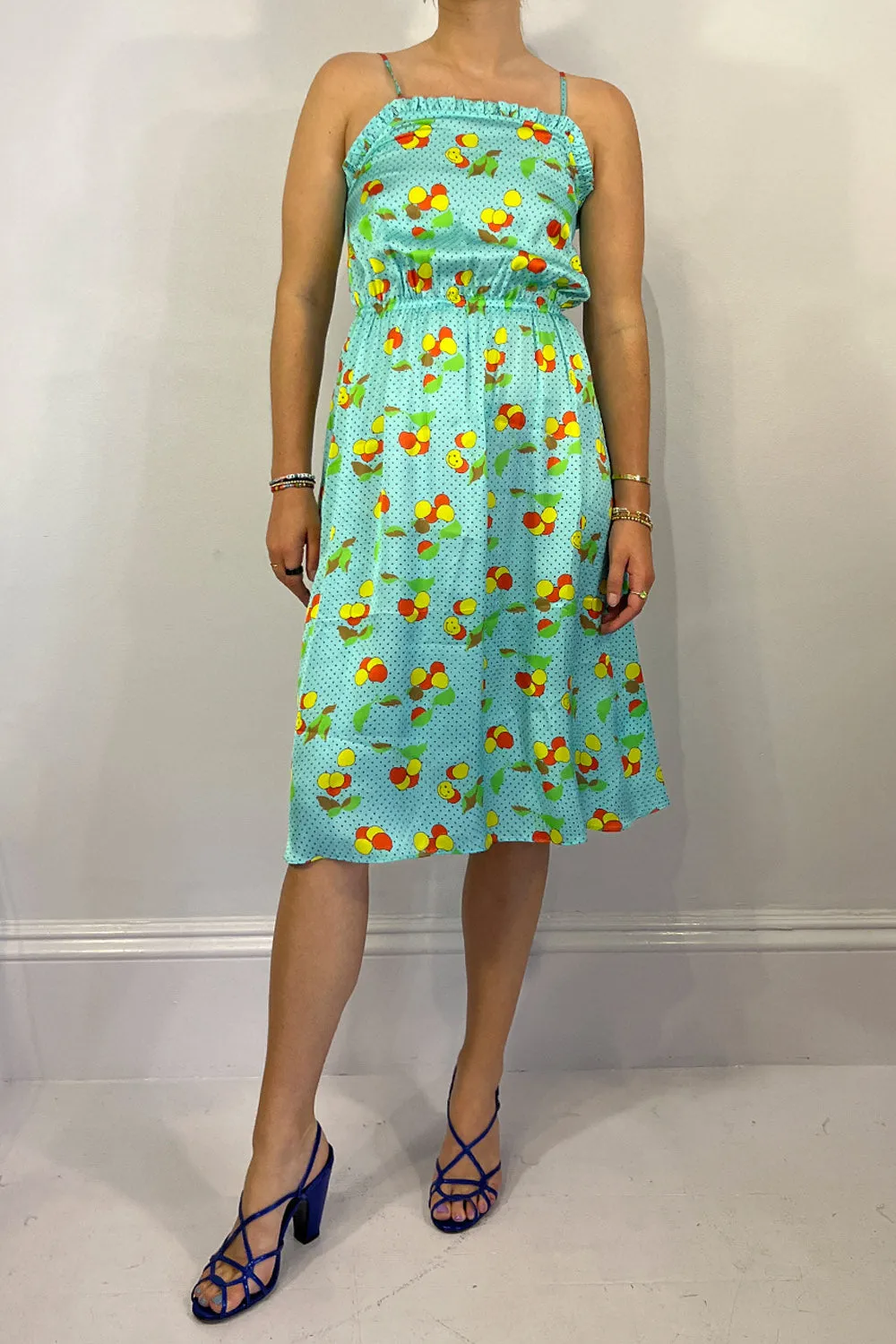 Manoush - Smiley Cherry Dress: Turquoise