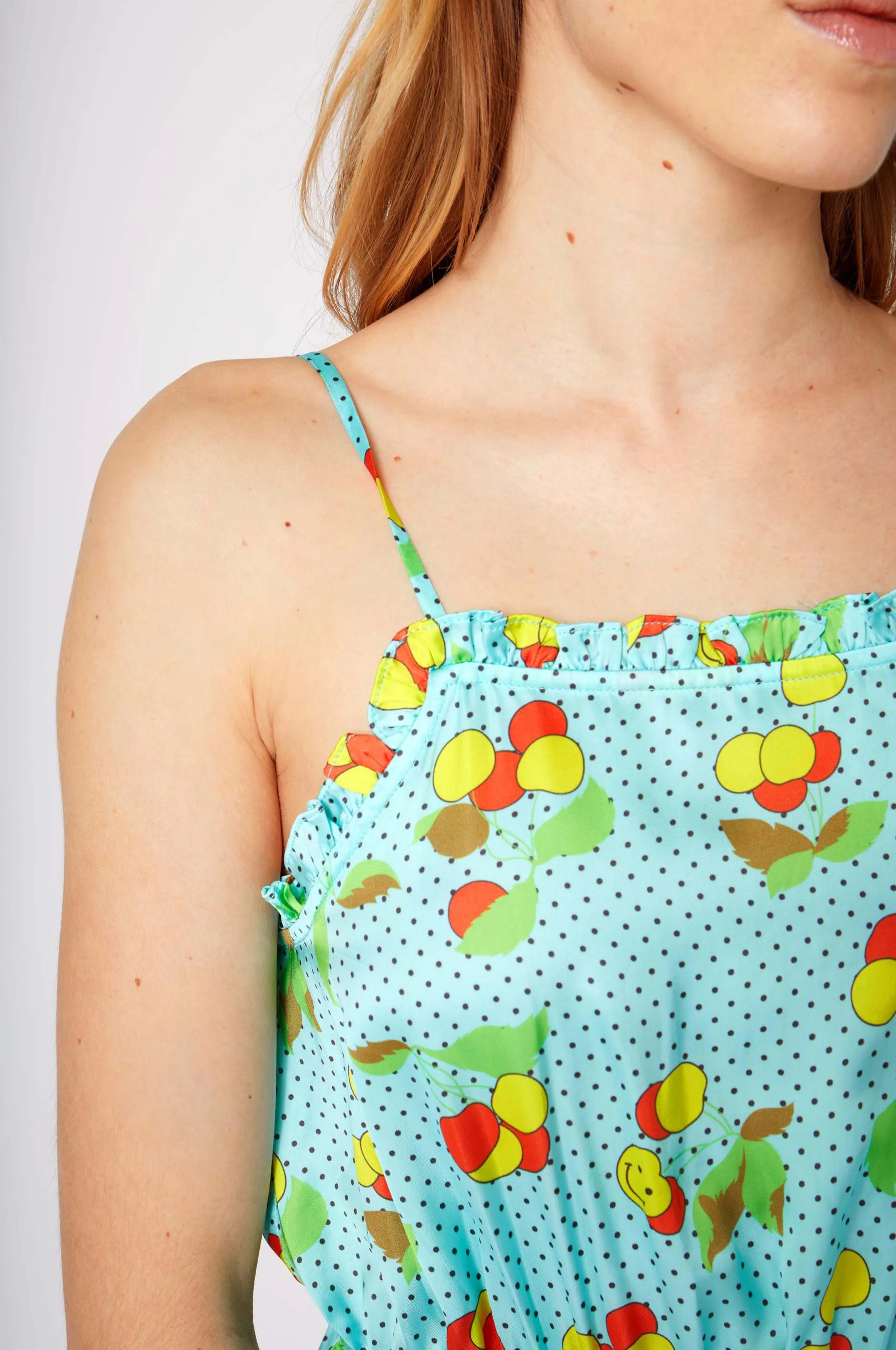 Manoush - Smiley Cherry Dress: Turquoise