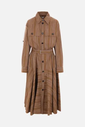 Mouliné Belted Dress
