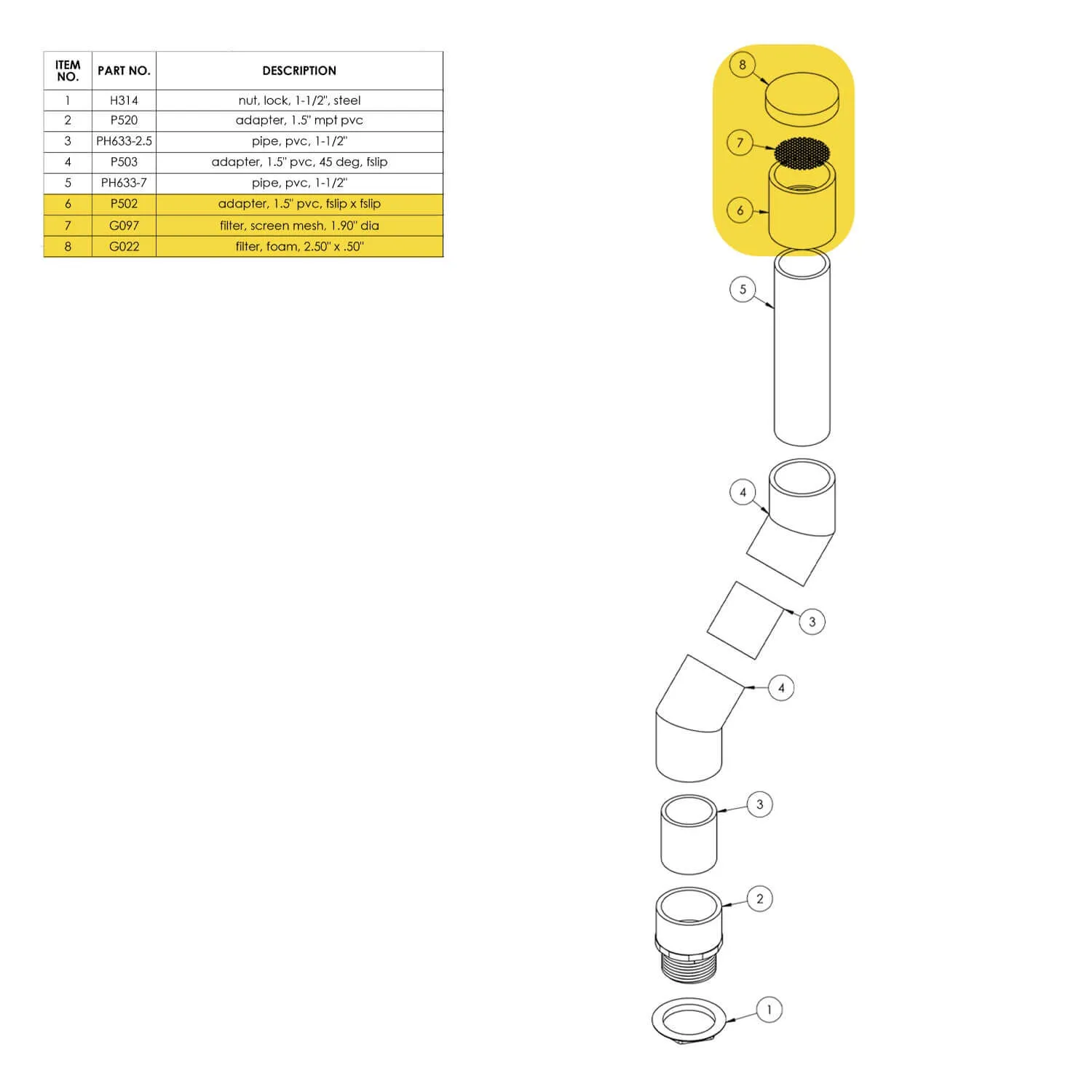 Mytee HP120 Ball Float Cage Replacement Kit