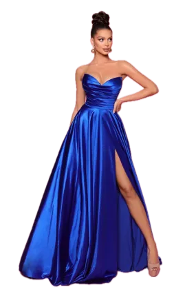 Nicoletta NP158 Royal Gown – Strapless Sweetheart Ball Gown with Leg Split