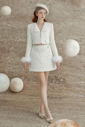 Olivia A-line Stone Polycotton Mini Skirt