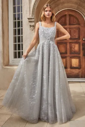 PEARLEQUE BALL GOWN WITH CRYSTAL BUCKLE CDA1181