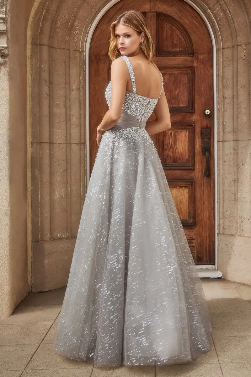 PEARLEQUE BALL GOWN WITH CRYSTAL BUCKLE CDA1181