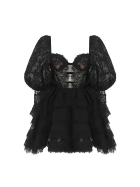 Penelope Lace Dress (Black)