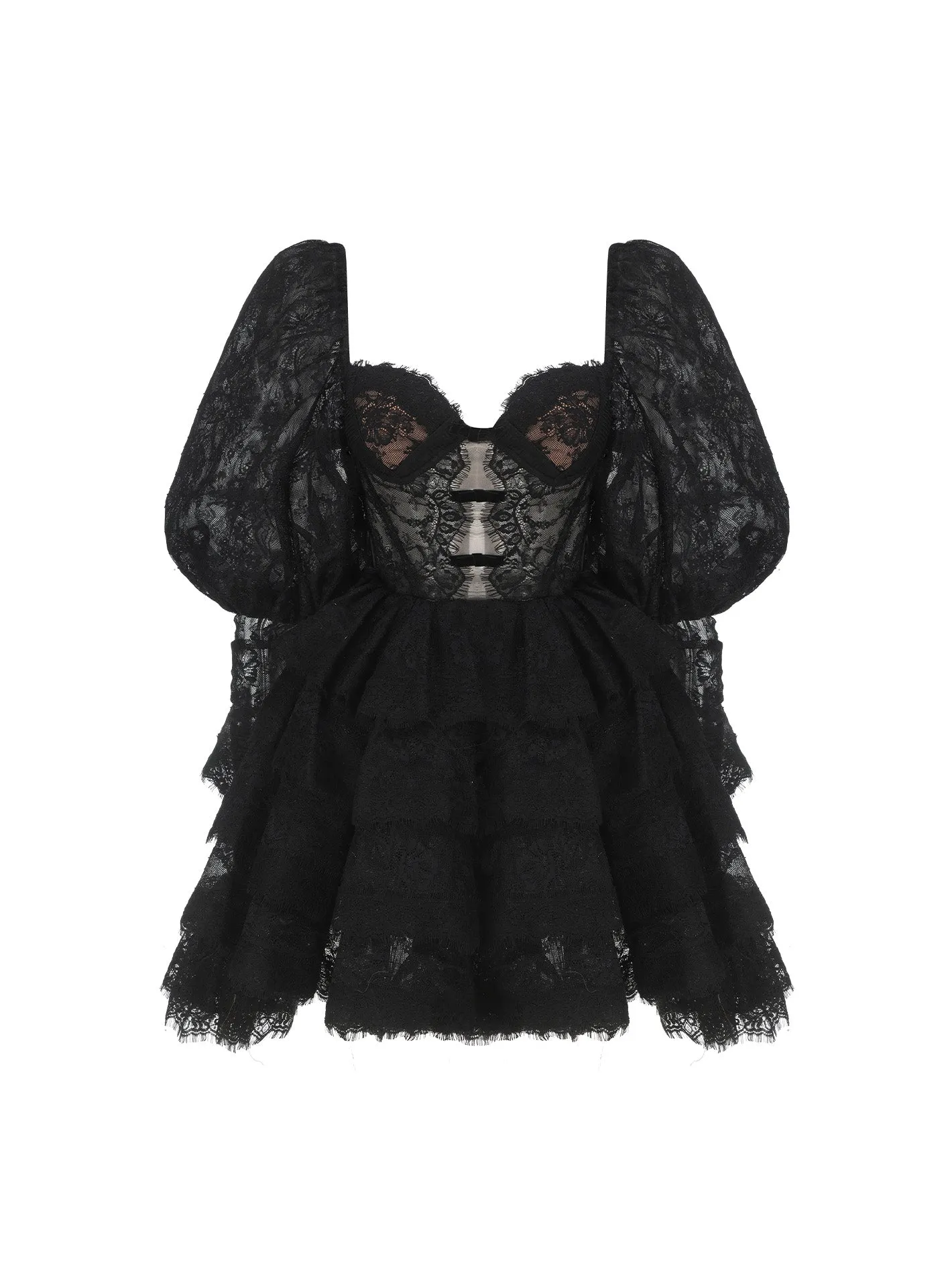 Penelope Lace Dress (Black)