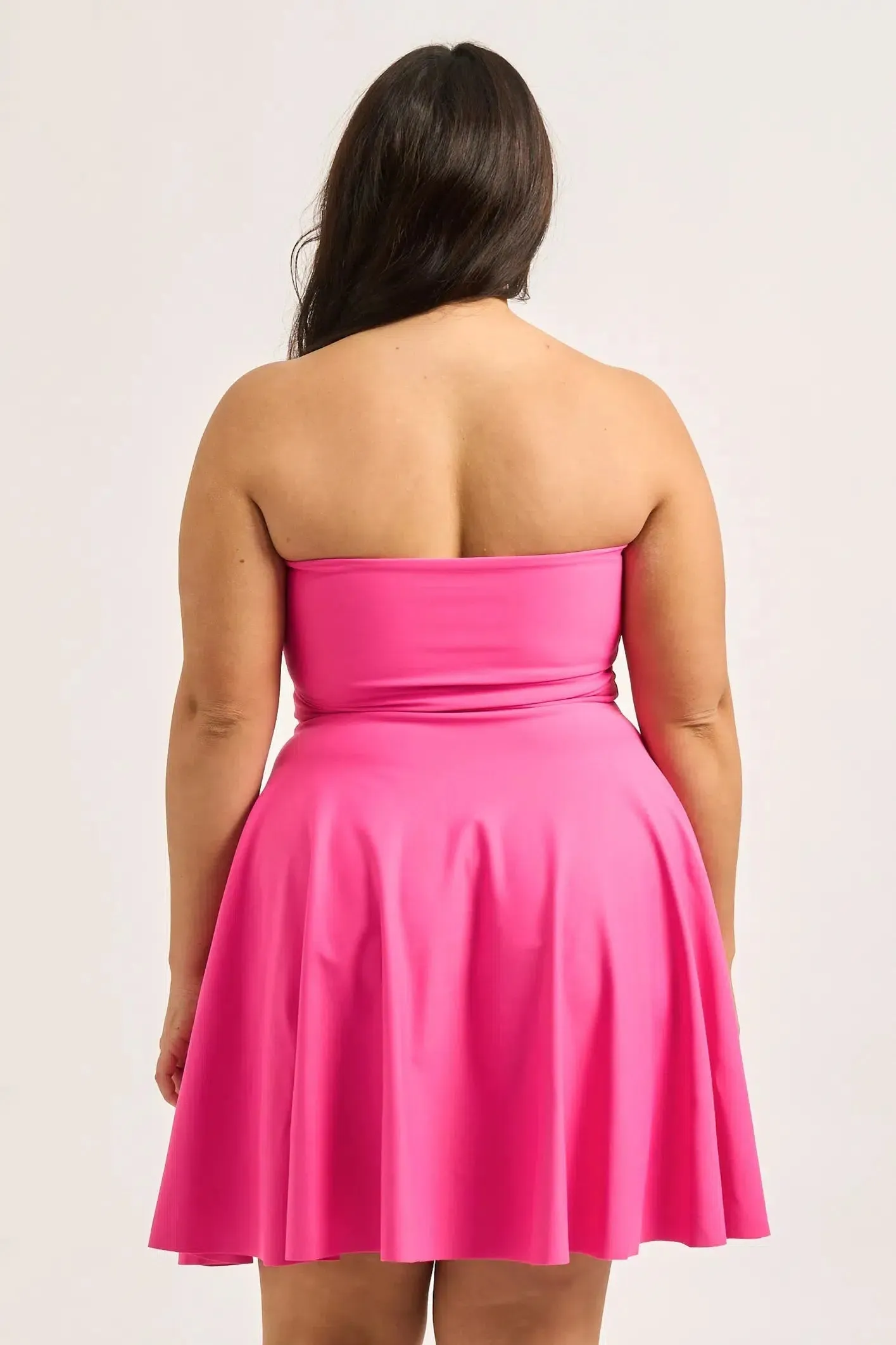 Performance Bandeau Comfort Crop Mini Dress - Candy Pink