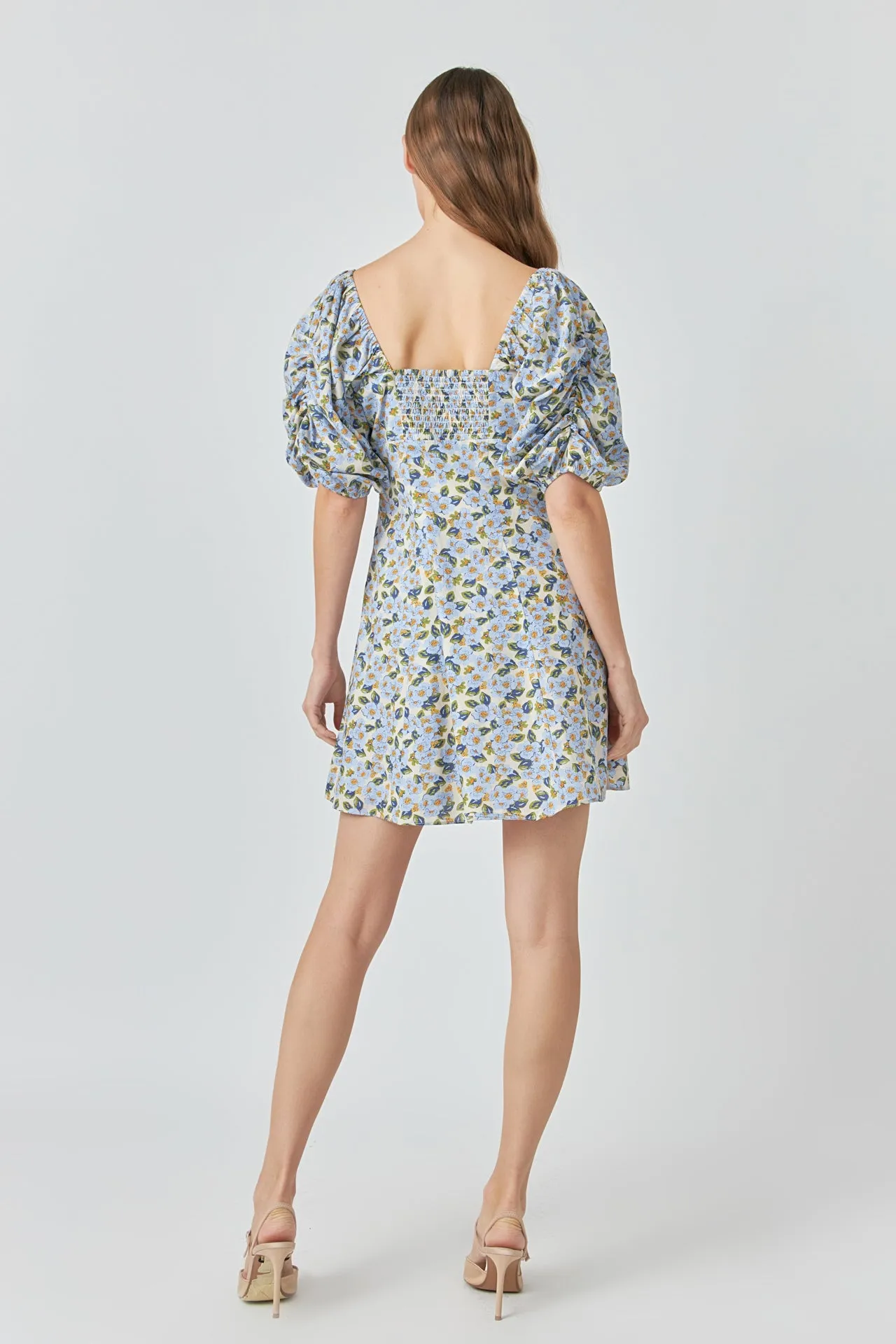 Pintuck Mini Dress