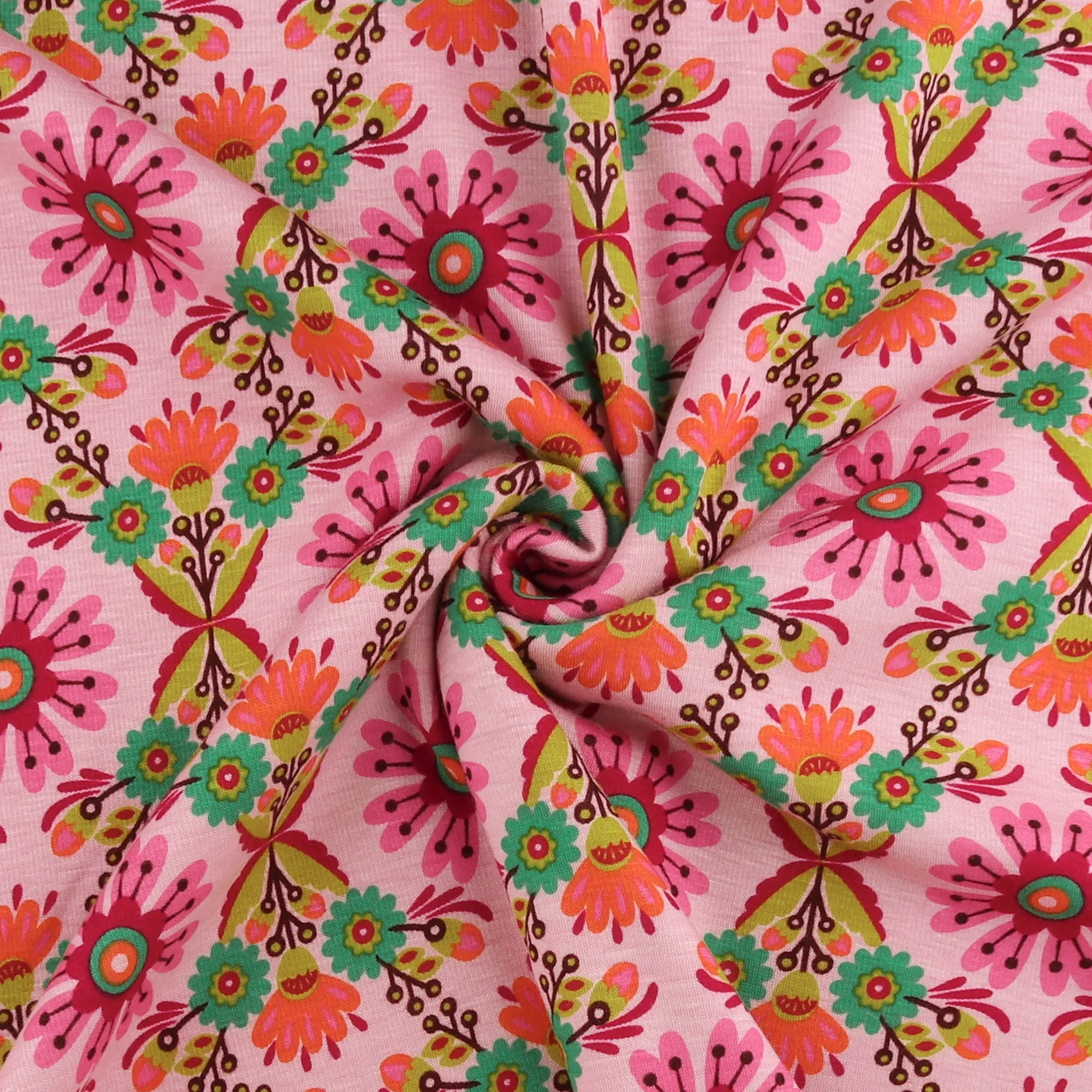Printed Alpine Fleece - LADYBUG - Light Pink