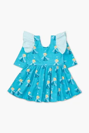 SALE - Double Ruffle Let's Dance Dress_Disney's Frozen Elsa