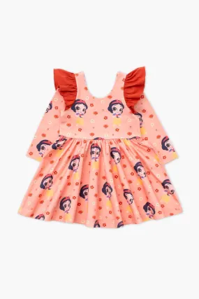SALE - Double Ruffle Let's Dance Dress_Snow White