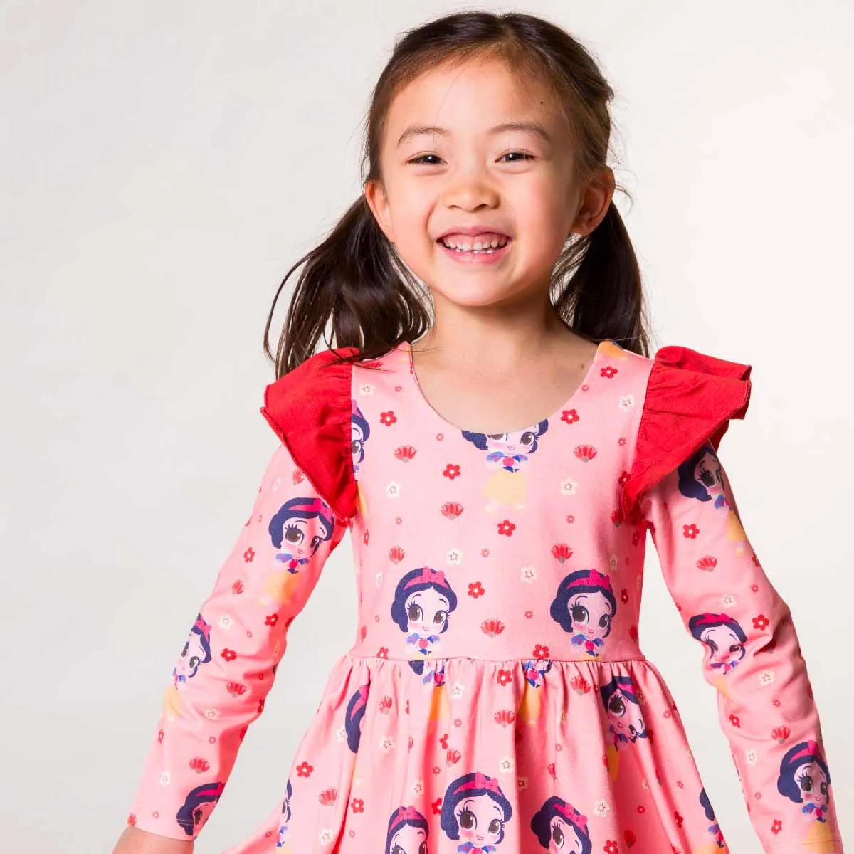 SALE - Double Ruffle Let's Dance Dress_Snow White