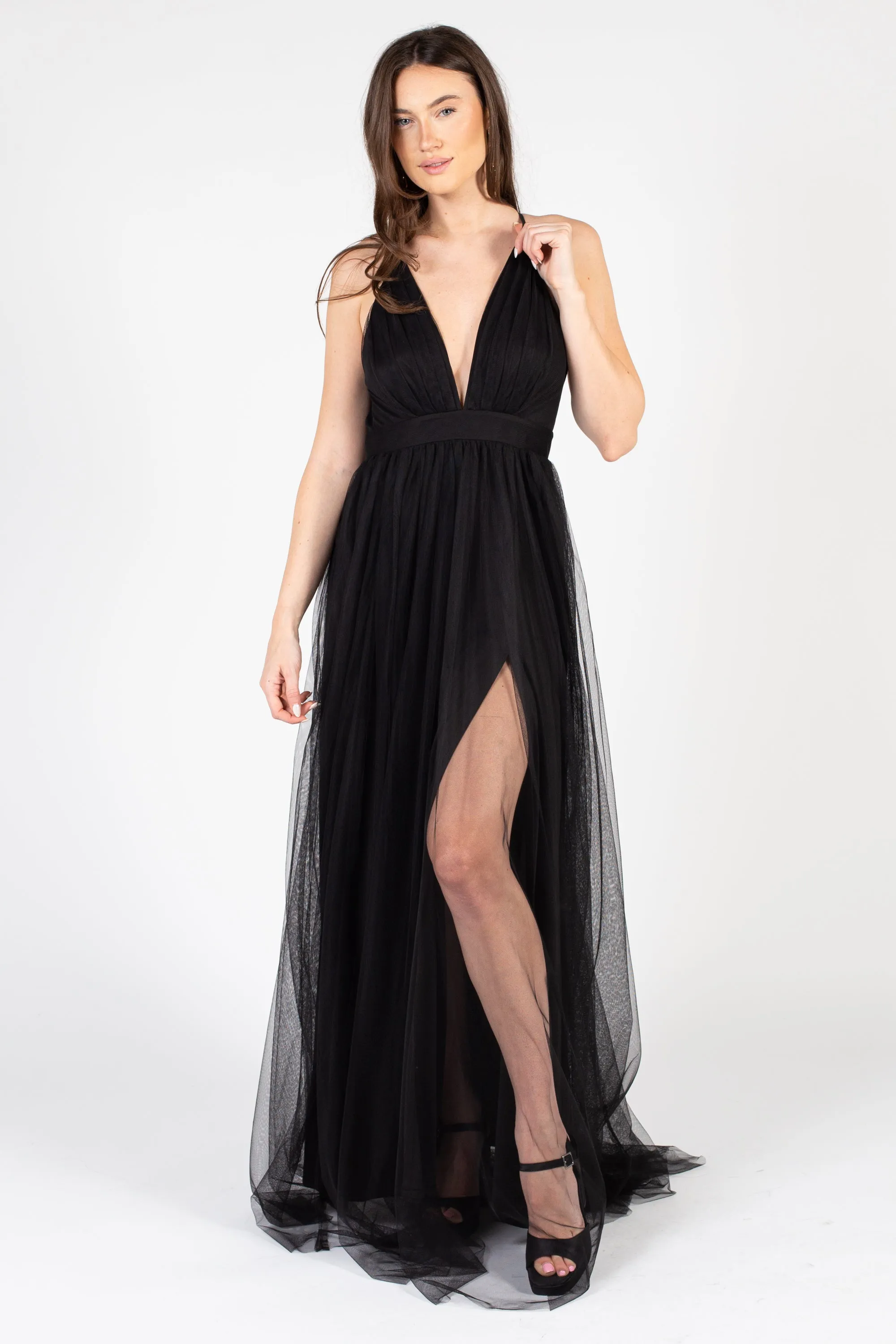 Sandy Tulle Maxi Dress