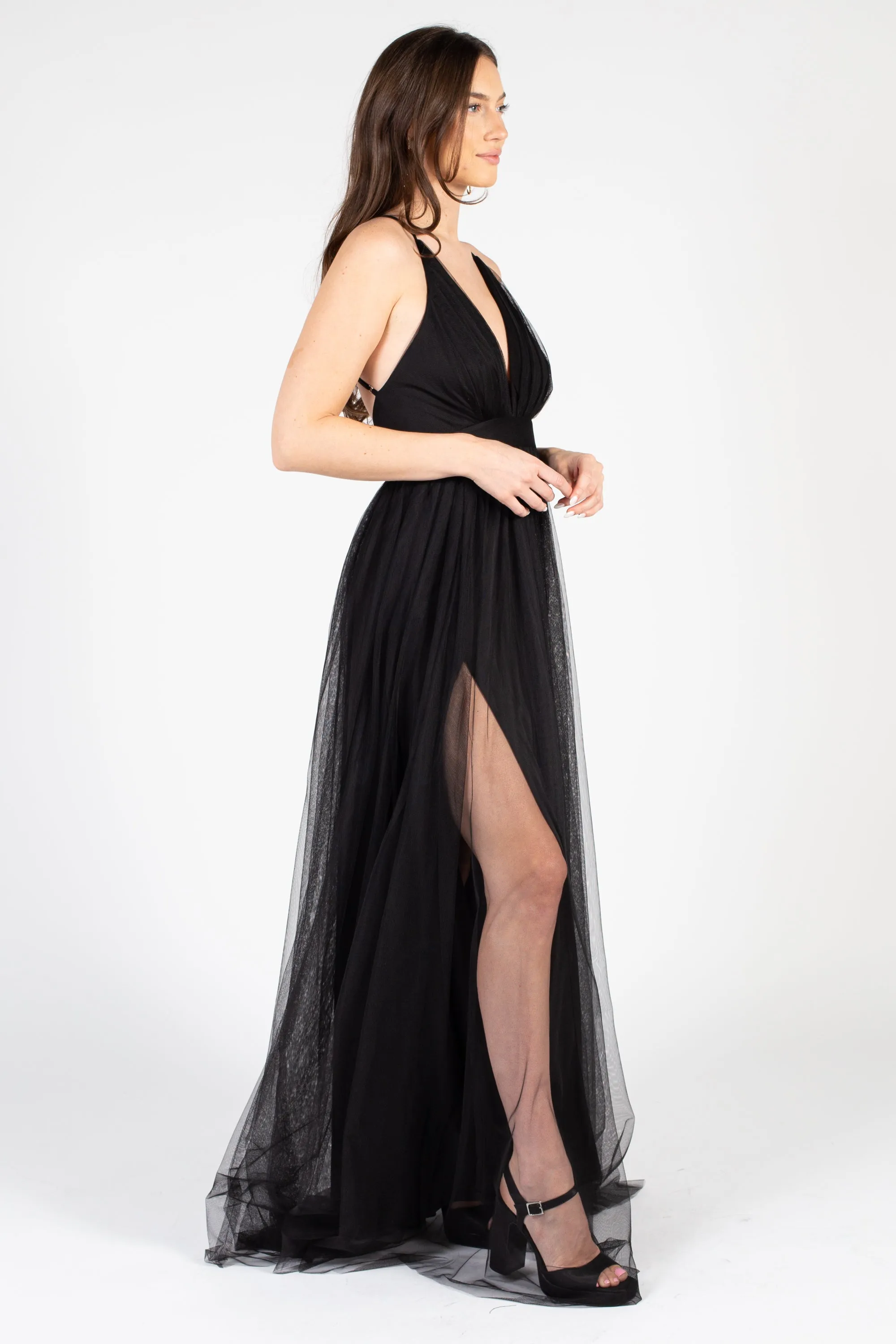 Sandy Tulle Maxi Dress