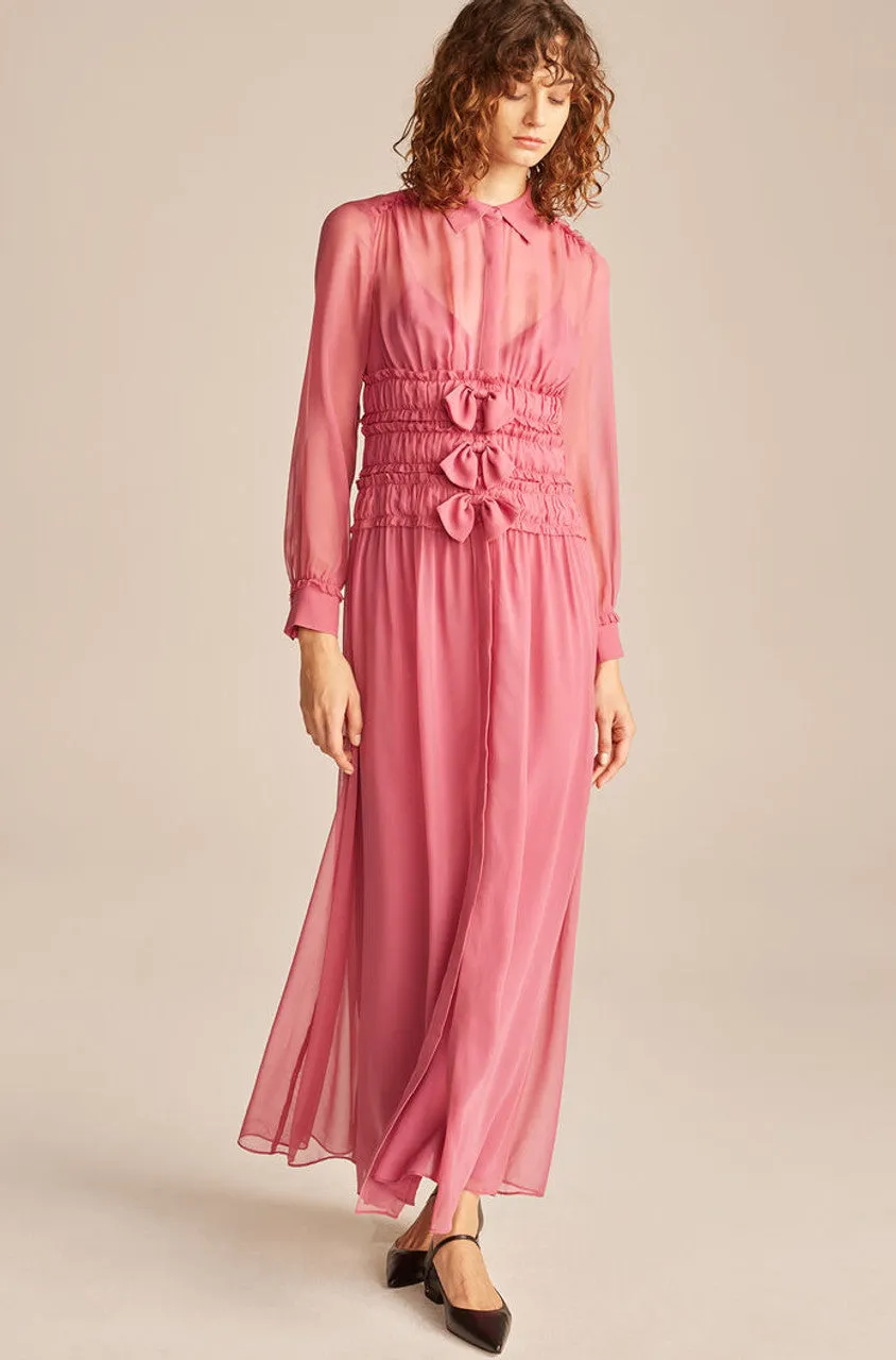 Silk Chiffon Bow Dress