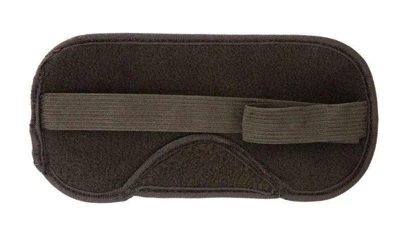 Sleep Mask - Soft Leather with Cotton Fleece - Lightweight & Comfortable - Black