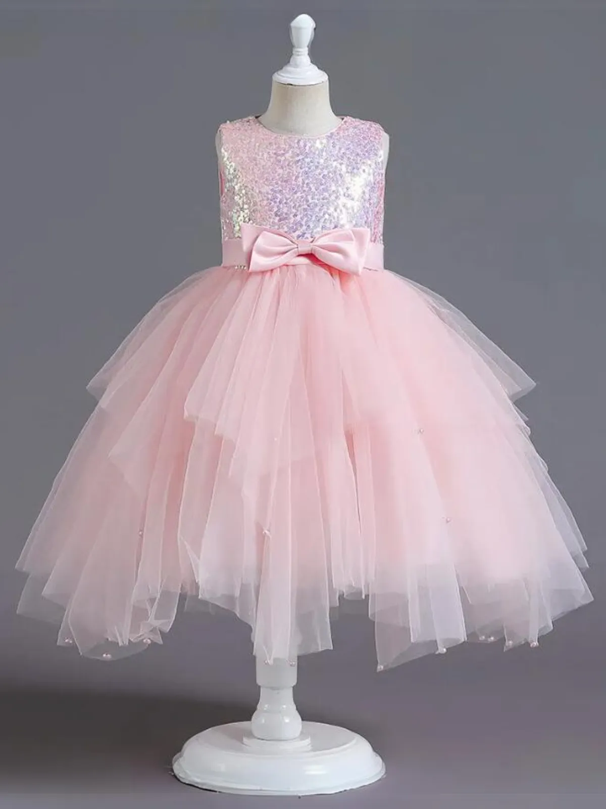 Sparkles and Twirls Pastel Pink Tutu Gown