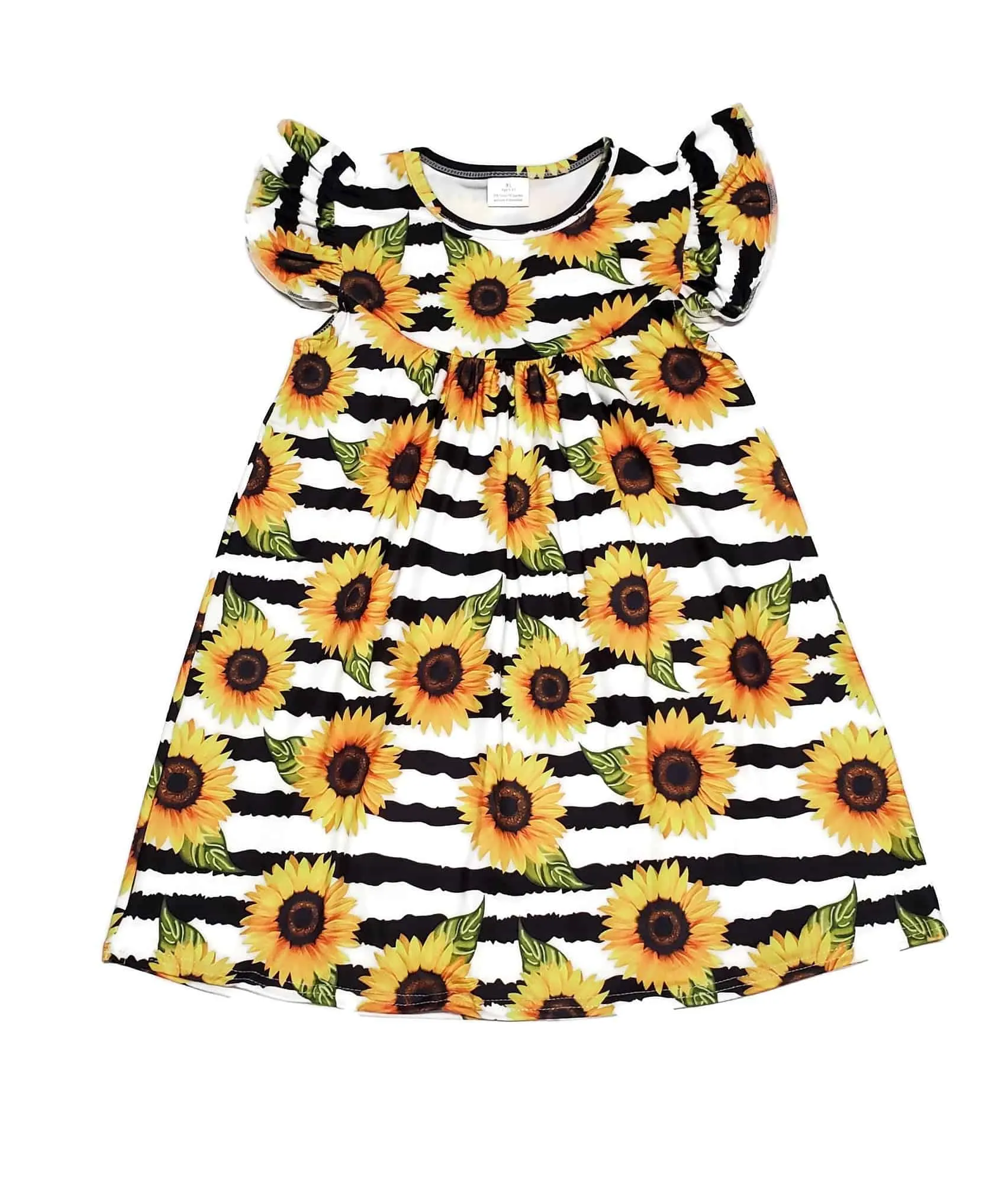 Sunflower Milk Silk Flutter Dress