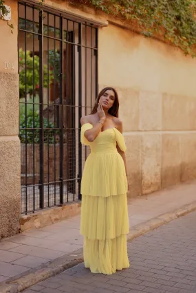 Sydney Yellow Tulle Dress
