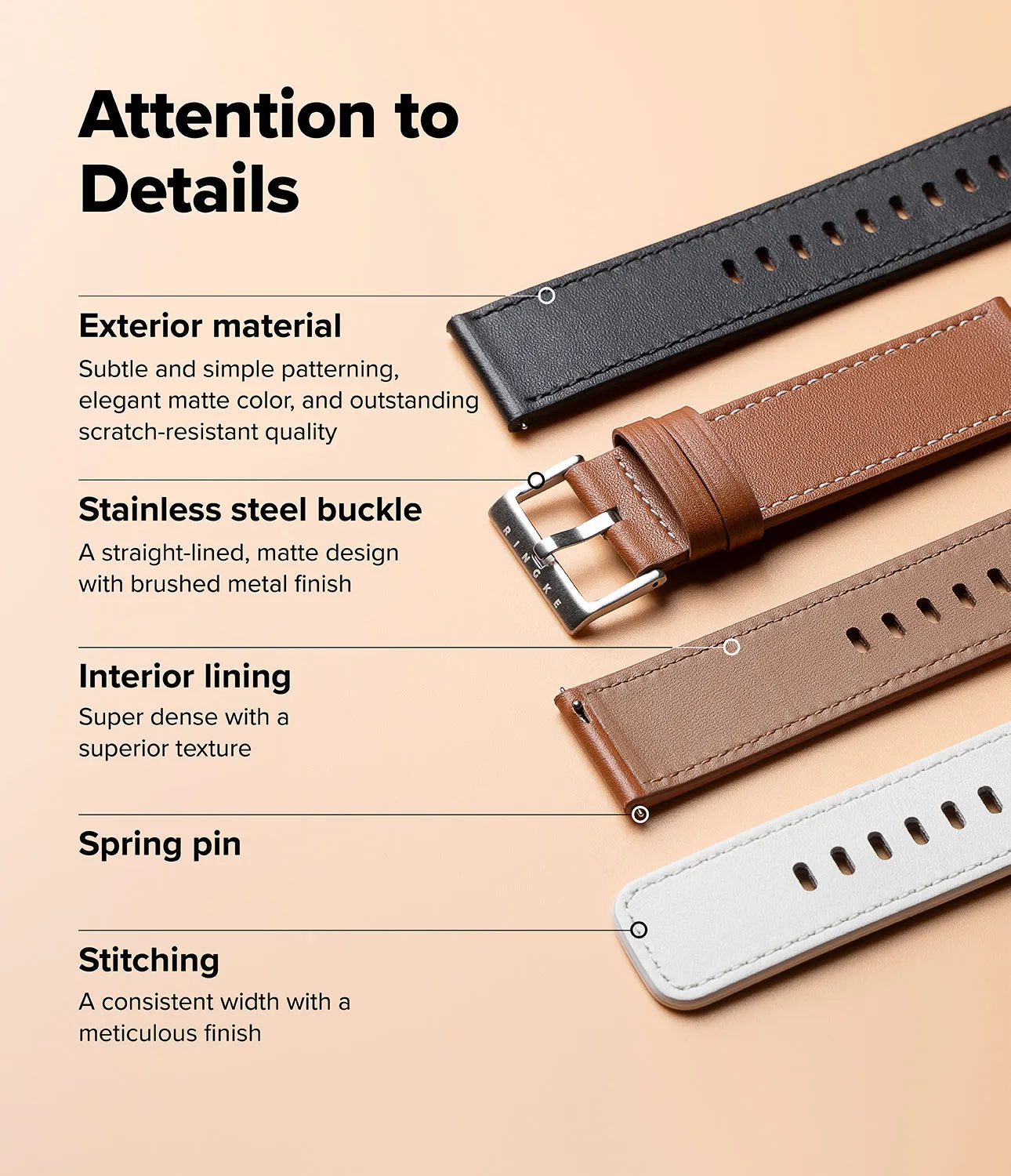 Watch Lug 24mm | Leather One Basic Bold