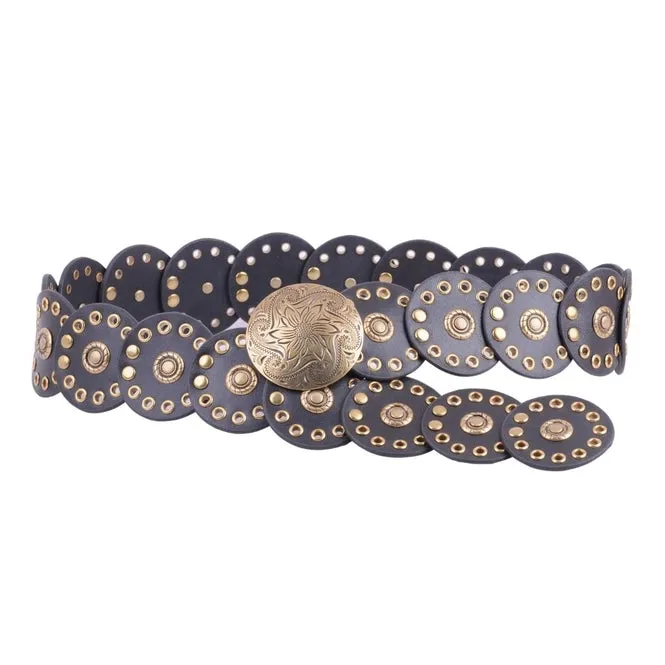 Western Arrow Circle Belt | Black