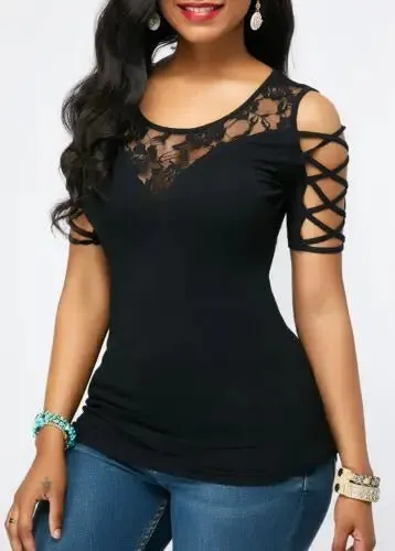 Women's blouse with bow on the sleeves for summer