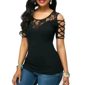 Women's blouse with bow on the sleeves for summer