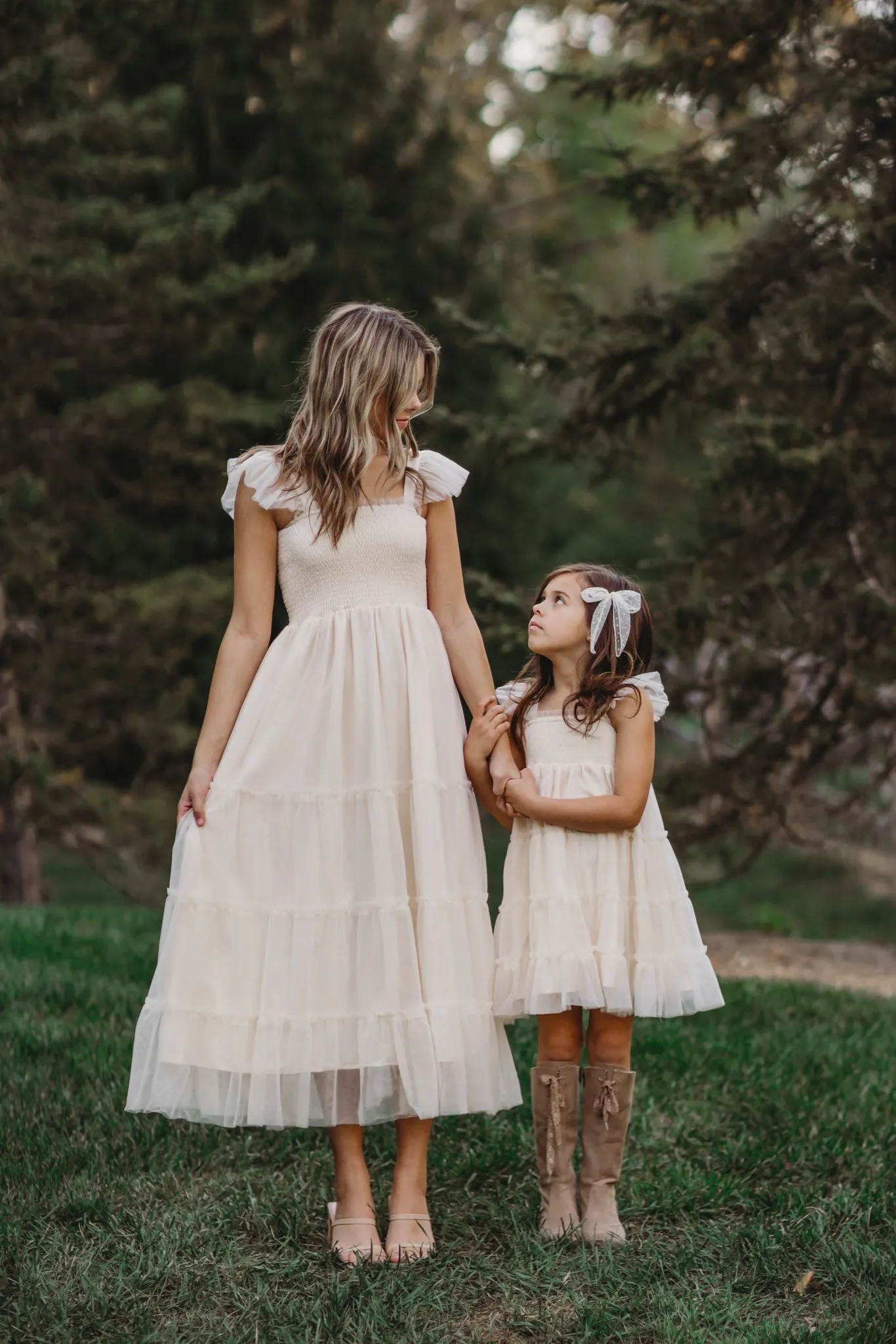 Women's Pia Dress (antique ivory tulle)