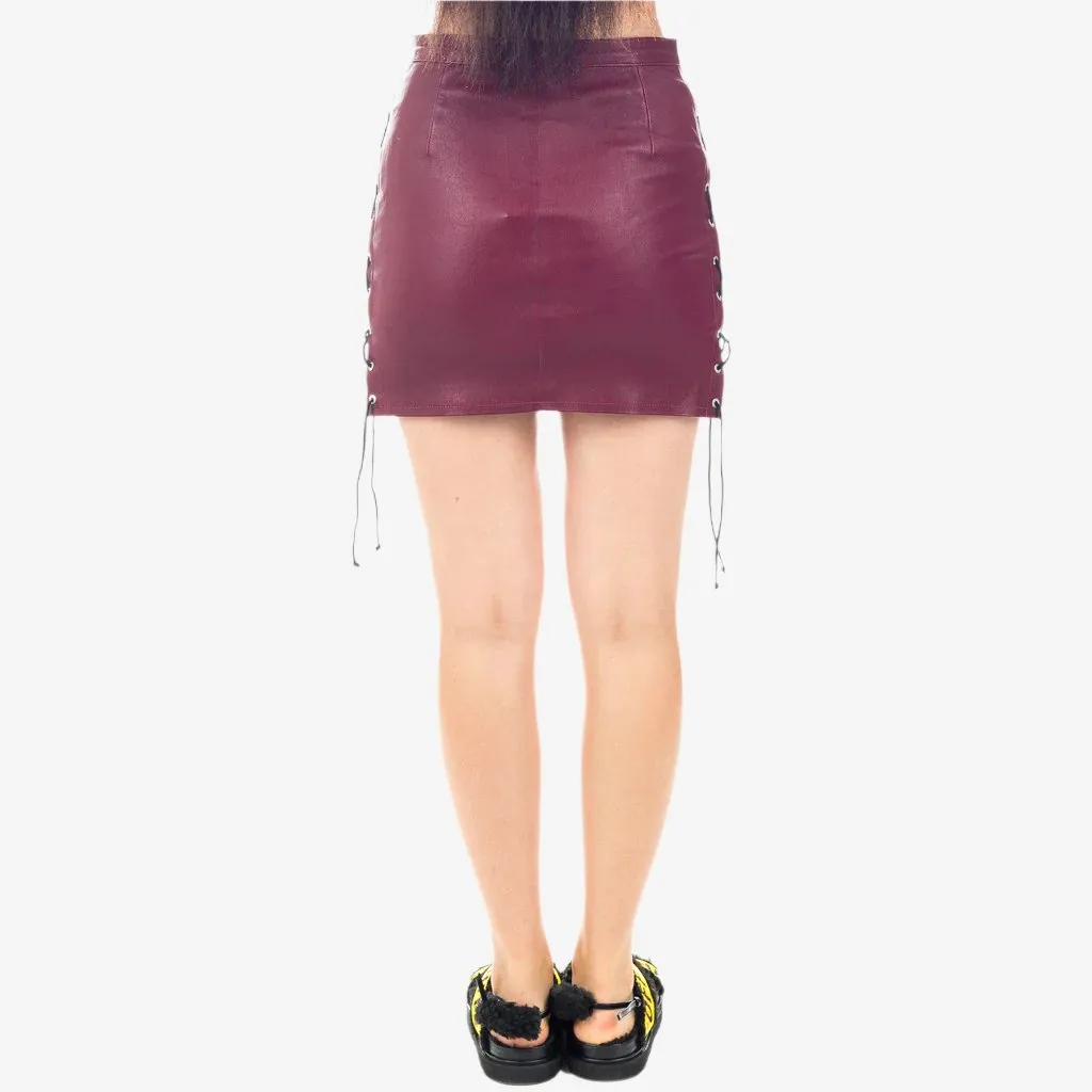 Womens Plonge Side Lace Up Skirt