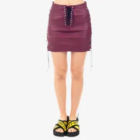 Womens Plonge Side Lace Up Skirt